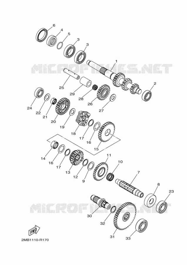 TRANSMISSION Yamaha SIDE BY SIDE 700 2018 WOLVERINE  YXE700E