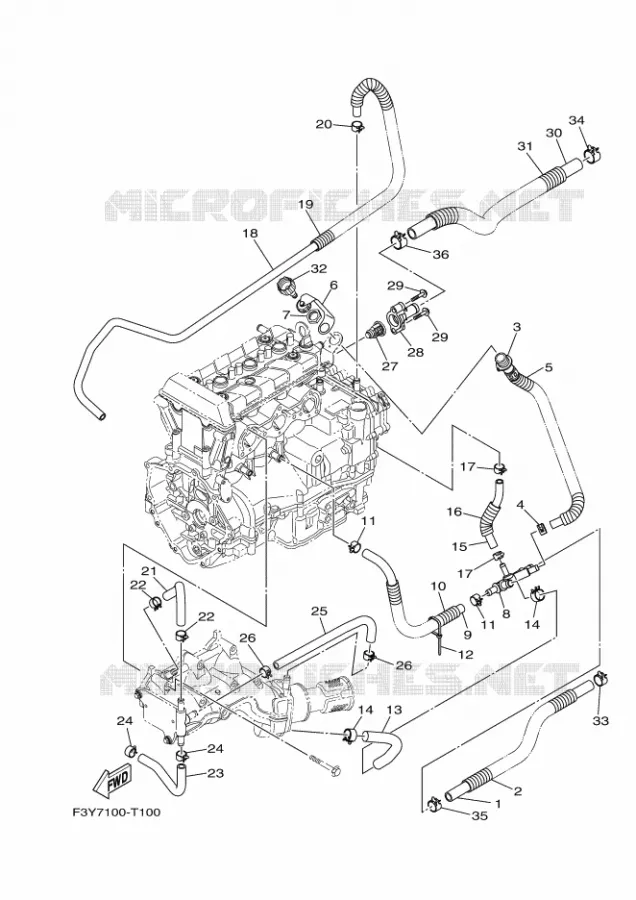 ECHAPPEMENT 2 Yamaha WAVERUNNER 1050 2018 EX  EX1050B-T