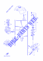 SCHEDULED SERVICE PARTS pour Yamaha F2.5B Manual Starter, Tiller Handle, Manual Tilt, Shaft 20
