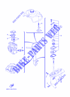 SCHEDULED SERVICE PARTS pour Yamaha F2.5B Manual Starter, Tiller Handle, Manual Tilt, Shaft 15