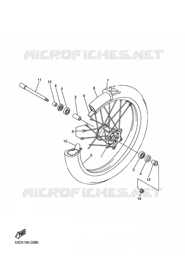 ROUE AVANT Yamaha MOTO 250 2005 YZF  YZ250F
