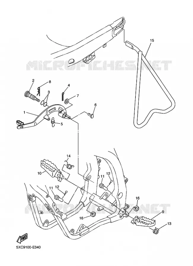 BEQUILLE / REPOSE PIEDS Yamaha MOTO 250 2006 YZF  YZ250F