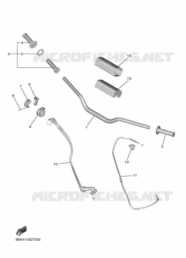 GUIDON ET CABLES Yamaha MOTO 250 2019 YZF  YZ250F