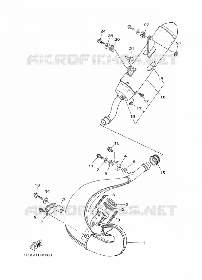ECHAPPEMENT Yamaha MOTO 250 2019 YZ  YZ250