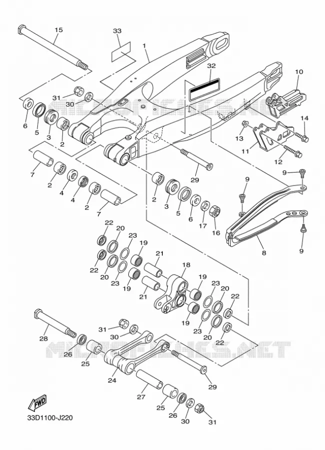 BRAS OSCILLANT  Yamaha MOTO 250 2019 YZF  YZ250FX
