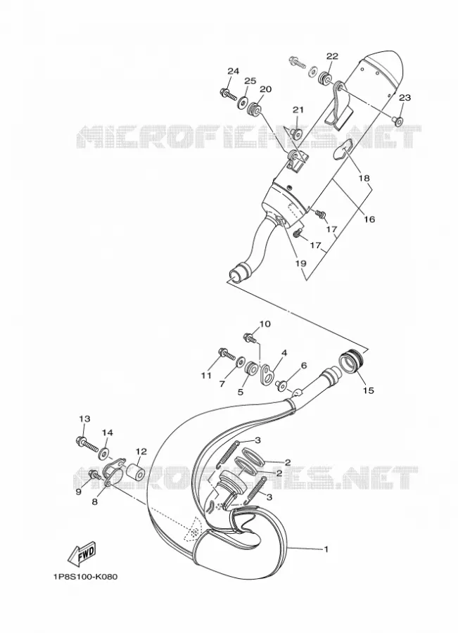 ECHAPPEMENT Yamaha MOTO 250 2016 YZ  YZ250X