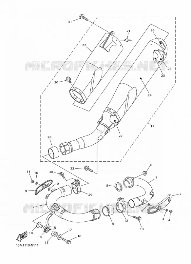 ECHAPPEMENT Yamaha MOTO 250 2016 YZF  YZ250F