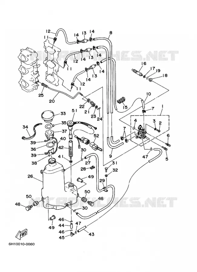 POMPE A HUILE Yamaha OUTBOARD ENGINES 90hp (66.2kW) 2000 90  90A