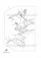 FIXATION BOITIER DE COMMANDE A DISTANCE pour Yamaha 40X Manual Starter, Tiller Handle, Manual Tilt, Pre-Mixing, Shaft 20
