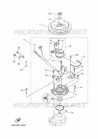 GENERATEUR pour Yamaha 40X Manual Starter, Tiller Handle, Manual Tilt, Pre-Mixing, Shaft 20