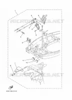 FIXATION BOITIER DE COMMANDE A DISTANCE pour Yamaha 40X Manual Starter, Tiller Handle, Manutl Tilt, Pre-Mixing, Shaft 20