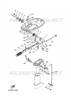 COMMANDE D'ACCELERATEUR pour Yamaha 5C Manual Starter, Tiller Handle, Manual Tilt, Pre-Mixing, Shaft 15