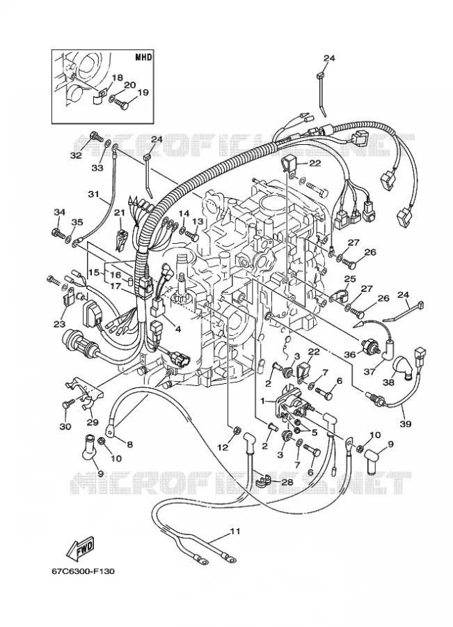 ELECTRIQUE 2 Yamaha OUTBOARD ENGINES 40hp (29.4kW) 2008 F40  F40B, F40 '08(ET)