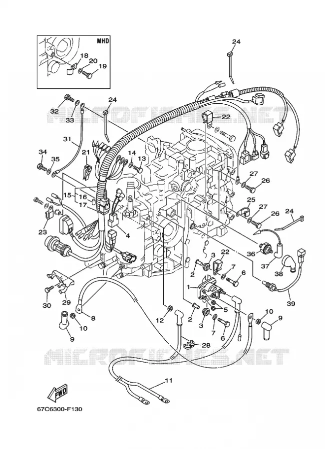 ELECTRIQUE 2 Yamaha OUTBOARD ENGINES 40hp (29.4kW) 2008 F40  F40B, F40 '08(MHD)