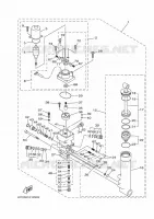 MOTEUR DE SYSTEME D'INCLINAISON pour Yamaha F40B Electric Starter, Remote Control, Power Trim & Tilt, Shaft 20