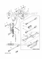 PIÈCES OPTIONNELLES pour Yamaha F40F Electric Starter, Remote Control, Power Trim & Tilt, Shaft 15