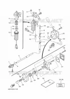 RESERVOIR A ESSENCE pour Yamaha F40F Electric Starter, Remote Control, Power Trim & Tilt, Shaft 15