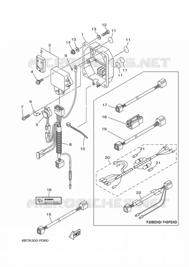 PIÈCES OPTIONNELLES Yamaha OUTBOARD ENGINES 40hp (29.4kW) 2018 F40  F40FETS