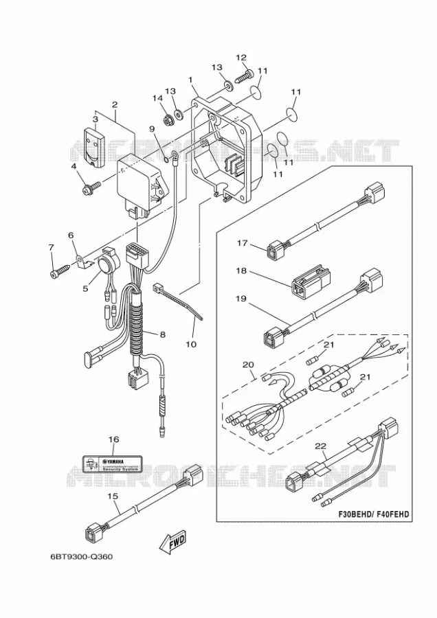 PIÈCES OPTIONNELLES Yamaha OUTBOARD ENGINES 40hp (29.4kW) 2016 F40  F40FETS