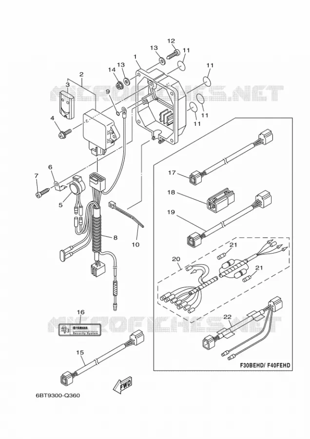 PIÈCES OPTIONNELLES Yamaha OUTBOARD ENGINES 40hp (29.4kW) 2016 F40  F40FETL