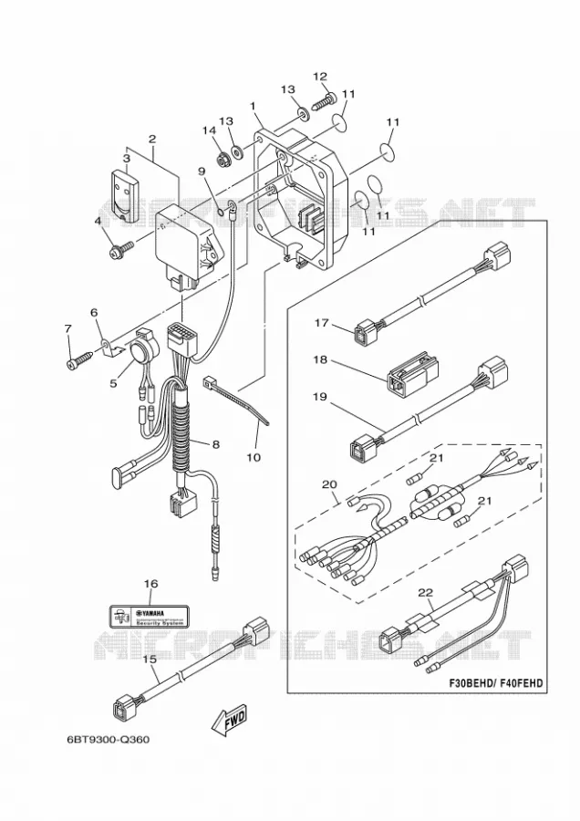 PIÈCES OPTIONNELLES Yamaha OUTBOARD ENGINES 40hp (29.4kW) 2016 F40  F40FEDL