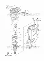 CARTER SUPERIEUR pour Yamaha F40F Electric Starter, Remote Control, Power Trim & Tilt, Shaft 15