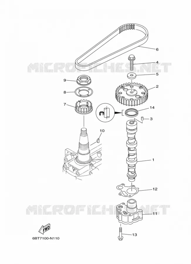 POMPE A HUILE Yamaha OUTBOARD ENGINES 40hp (29.4kW) 2014 F40  F40FEDL