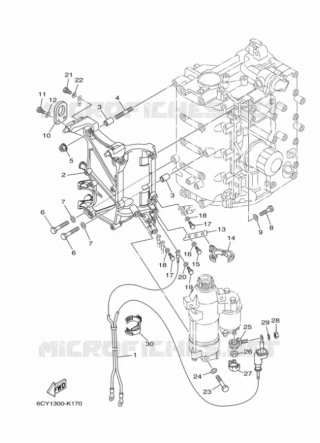 PIECES ELECTRIQUE 4 Yamaha OUTBOARD ENGINES 40hp (29.4kW) 2015 F40  F40GETL
