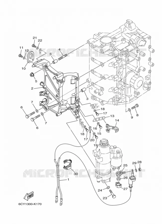 PIECES ELECTRIQUE 4 Yamaha OUTBOARD ENGINES 40hp (29.4kW) 2012 F40  F40GETL