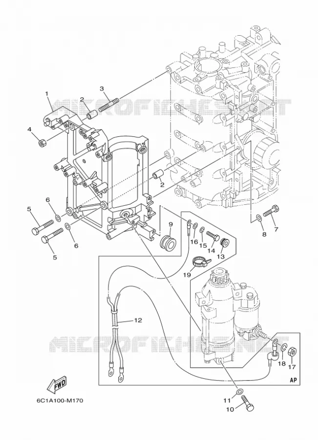 PIECES ELECTRIQUE 4 Yamaha OUTBOARD ENGINES 40hp (29.4kW) 2013 F40  F40HETL