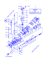 CARTER INFERIEUR ET TRANSMISSION 1 pour Yamaha F50T Electric Starter, Remote Control, Power Trim & Tilt, Shaft 20