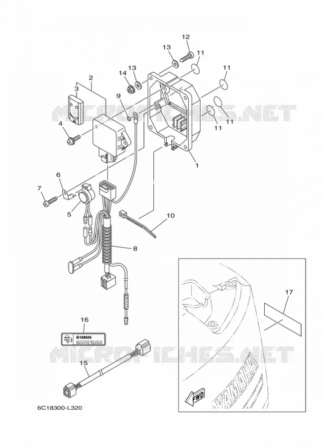 PIÈCES OPTIONNELLES 1 Yamaha OUTBOARD ENGINES 50hp (36.8kW) 2013 F50  F50HEDL