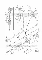 RESERVOIR A ESSENCE pour Yamaha F60F Elecric Starter, Tiller Handle, Power Trim & Tilt, Shaft 20