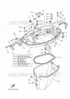 CARENAGE INFERIEUR 1 pour Yamaha F60F Elecric Starter, Tiller Handle, Power Trim & Tilt, Shaft 20