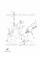 CARTER INFERIEUR ET TRANSMISSION 2 pour Yamaha F60F Elecric Starter, Tiller Handle, Power Trim & Tilt, Shaft 20