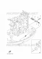 PIECES ELECTRIQUE 5 pour Yamaha F60F Elecric Starter, Tiller Handle, Power Trim & Tilt, Shaft 20