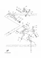 COMMANDE D'ACCELERATEUR pour Yamaha F60F Elecric Starter, Tiller Handle, Power Trim & Tilt, Shaft 20