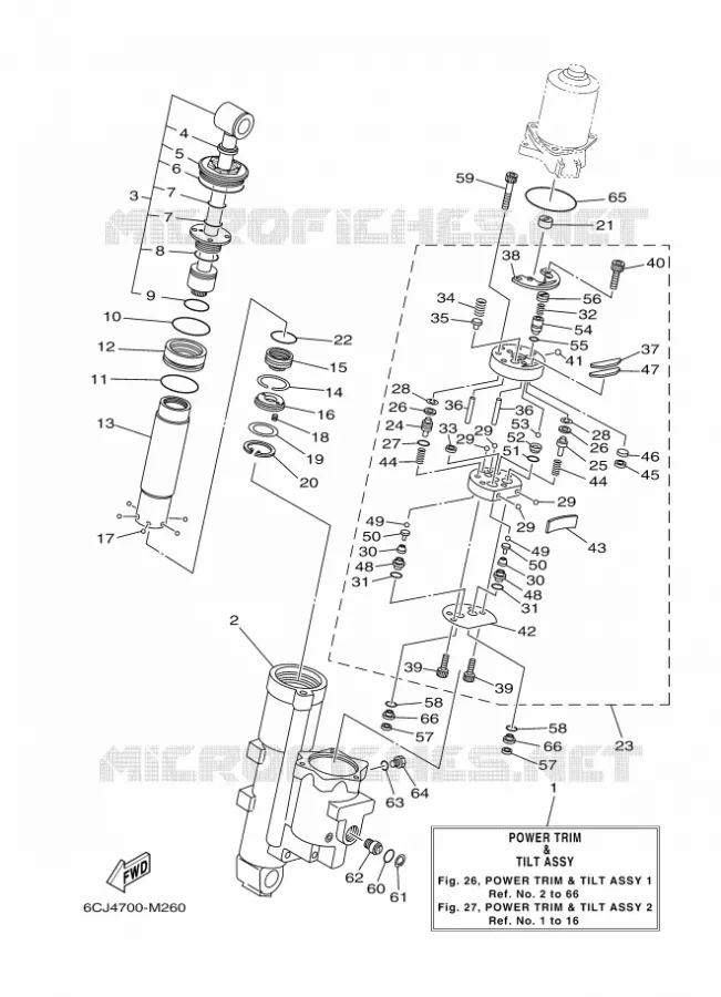 MOTEUR DE SYSTEME D'INCLINAISON 1 Yamaha OUTBOARD ENGINES 70hp (51.5kW) 2014 F70  F70AETL