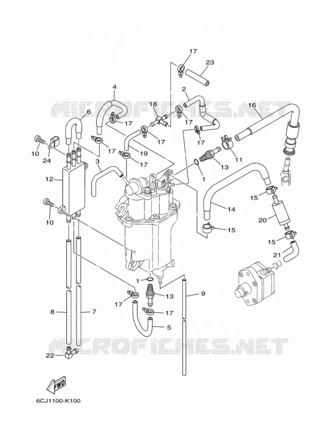 POMPE A INJECTION 2 Yamaha OUTBOARD ENGINES 70hp (51.5kW) 2014 F70  F70AETL