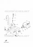 CARTER INFERIEUR ET TRANSMISSION 2 pour Yamaha F80B Electric Starter, Remote Control, Power Trim & Tilt, Shaft 20