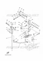 COMMANDE D'ACCELERATEUR pour Yamaha F80B Electric Starter, Remote Control, Power Trim & Tilt, Shaft 20