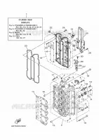 CYLINDRE / CARTER MOTEUR 2 pour Yamaha F80B Electric Starter, Remote Control, Power Trim & Tilt, Shaft 20