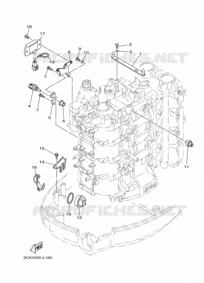 PIECES ELECTRIQUE 4 Yamaha OUTBOARD ENGINES 80hp (55.2kW) 2012 F80  F80CEDX