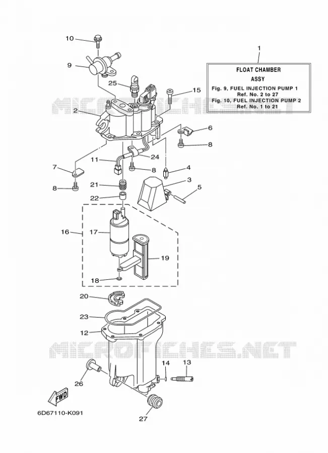 POMPE A INJECTION 1 Yamaha OUTBOARD ENGINES 80hp (55.2kW) 2012 F80  F80CEDL