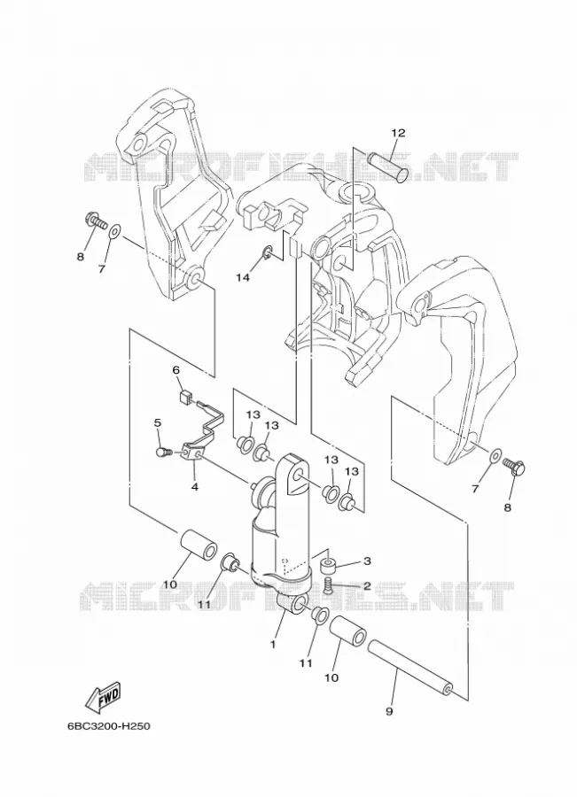 SUPPORT 2 Yamaha OUTBOARD ENGINES 80hp (55.2kW) 2012 F80  F80CEDL