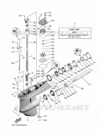 CARTER INFERIEUR ET TRANSMISSION 1 pour Yamaha F80D Electric Starter, Remote Control, Power Trim & Tilt, Shaft 20