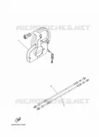 BOITIER DE COMMANDE A DISTANCE pour Yamaha F80D Electric Starter, Remote Control, Power Trim & Tilt, Shaft 20