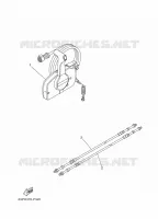 BOITIER DE COMMANDE A DISTANCE pour Yamaha FT50C High Thrust, Electric Starter, Remote Control, Power Trim & Tilt, Shaft 20