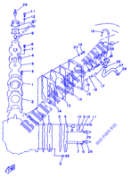 CYLINDRE / CARTER MOTEUR 2 pour Yamaha 130B 2 Stroke, Electric Starter, Remote Control, Power Trim & Tilt de 1996
