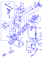 RESERVOIR D'HUILE pour Yamaha 130B Electric Starter, Remote Control, Power Trim & Tilt, Oil injection de 1999